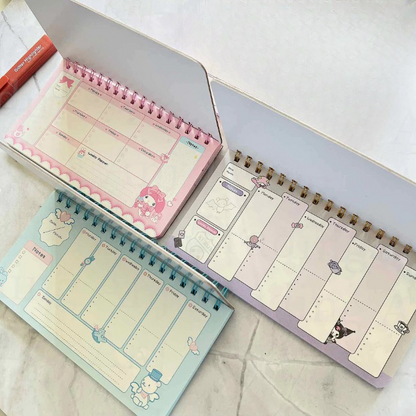 Sanrio Spiral Binding Weekly Planners