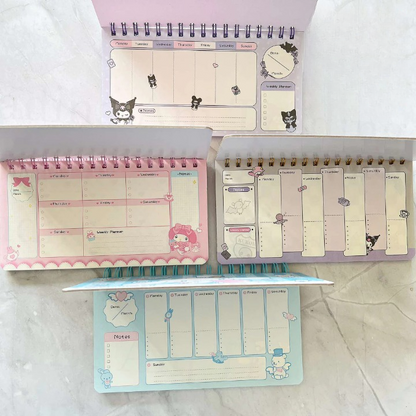 Sanrio Spiral Binding Weekly Planners