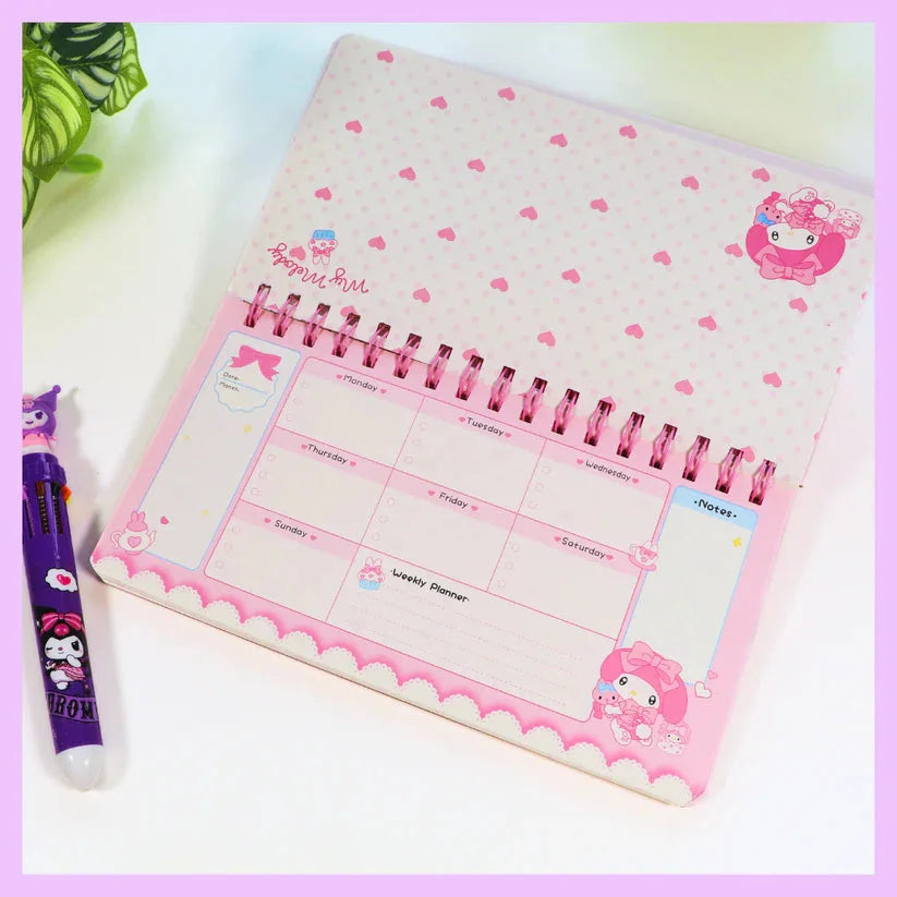 Sanrio Spiral Binding Weekly Planners