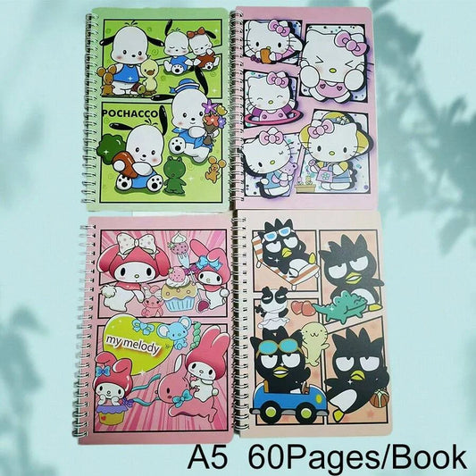 Sanrio Spiral Bound Notebooks - Set of 4