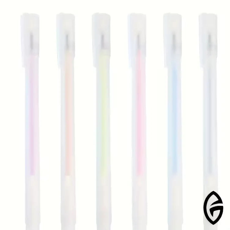 Set of translucent pastel-colored straws with GDGDSY branding on a white background