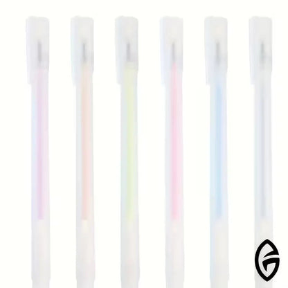 Set of translucent pastel-colored straws with GDGDSY branding on a white background
