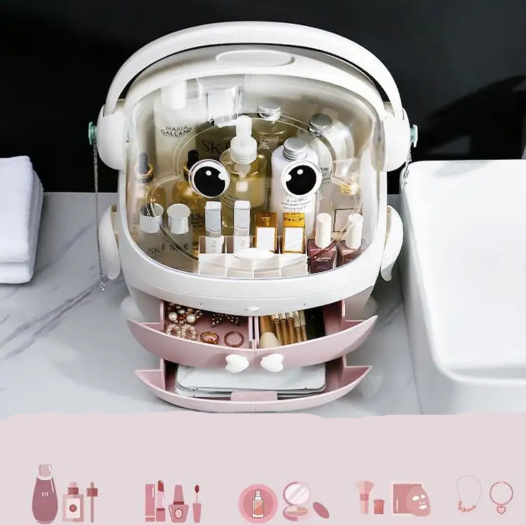 Douyin shape Lovely Cosmetics Organizer Box with Dustproof Lid