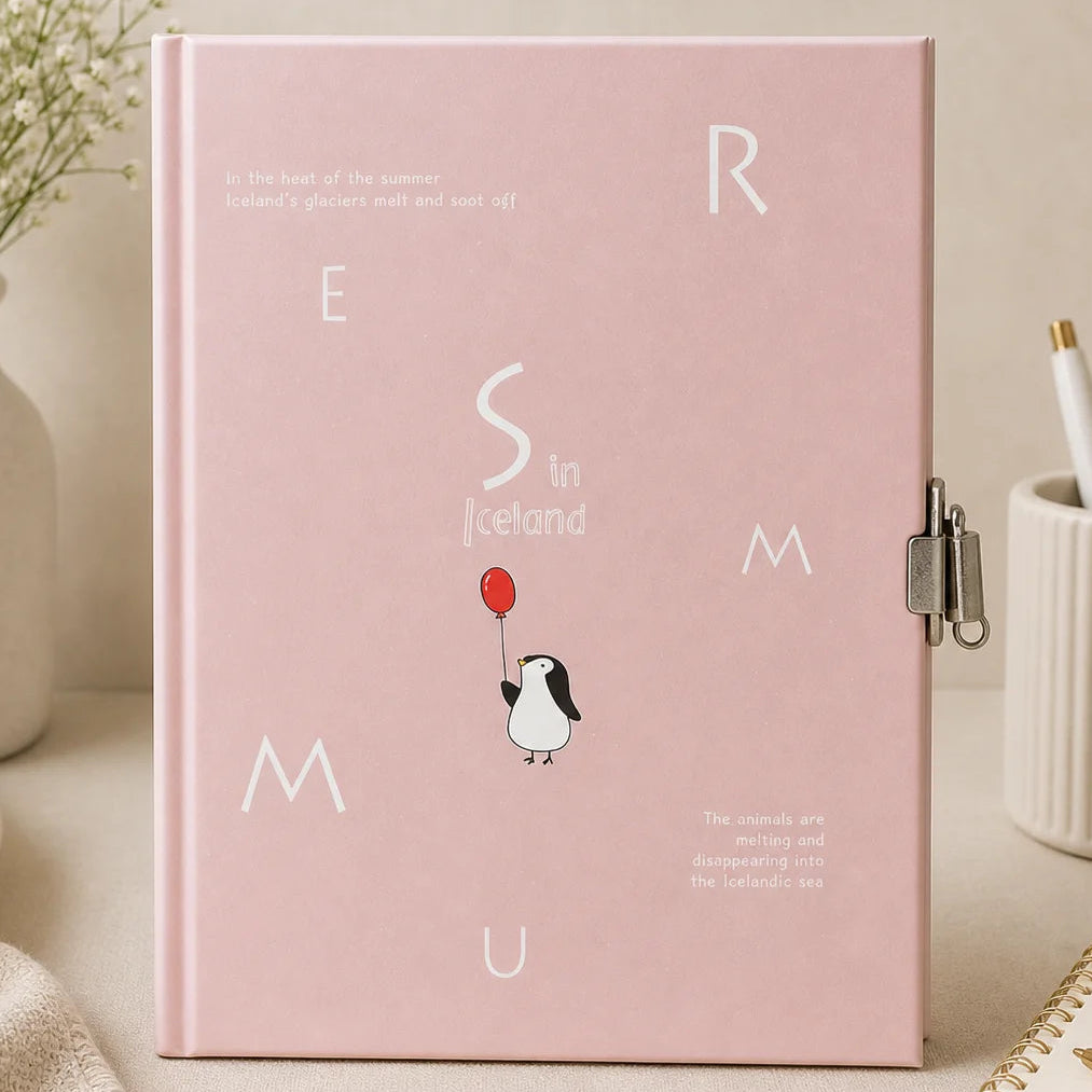 Cute Bears Lock Diary with Planner Pages