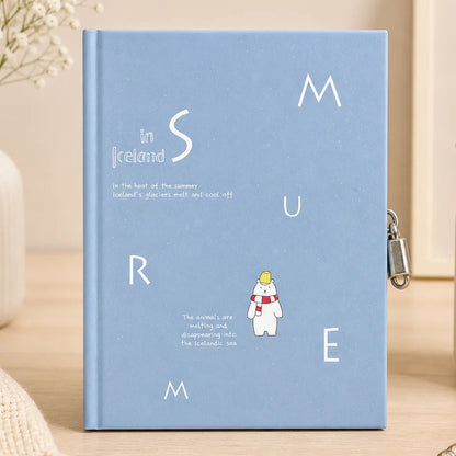 Cute Bears Lock Diary with Planner Pages