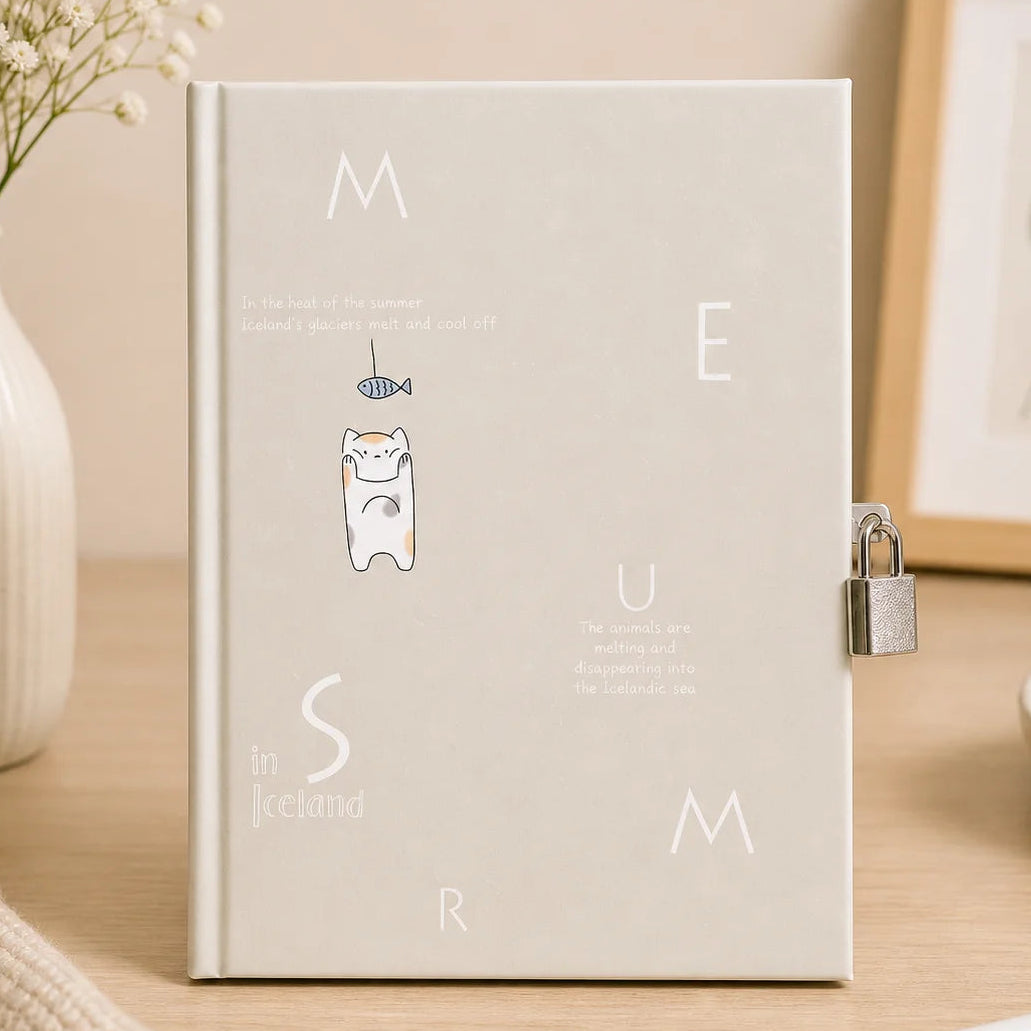 Cute Bears Lock Diary with Planner Pages