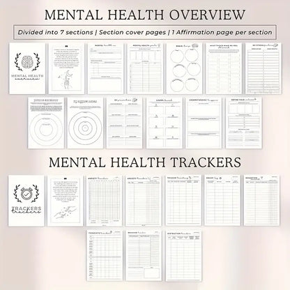 Mental Health Workbook Self-Help & Recovery Bundle
