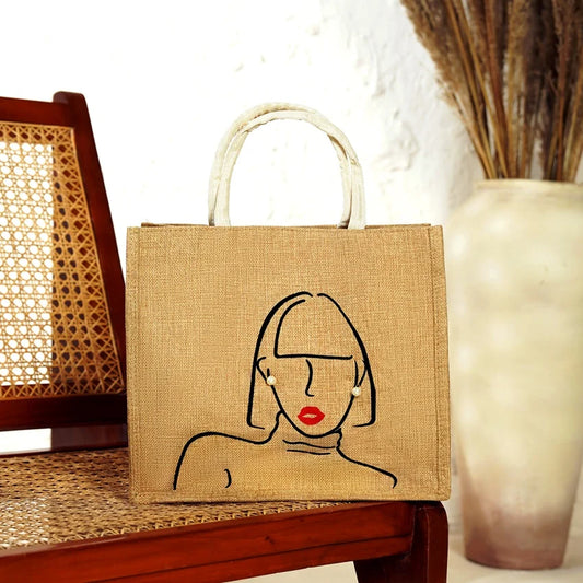 She with Pearl Earrings Boxed Tote