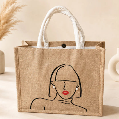 She with Pearl Earrings Boxed Tote