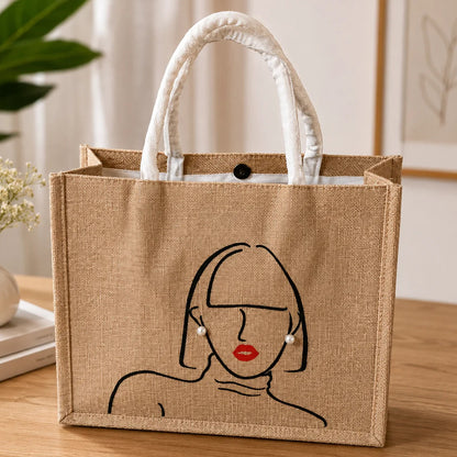 She with Pearl Earrings Boxed Tote