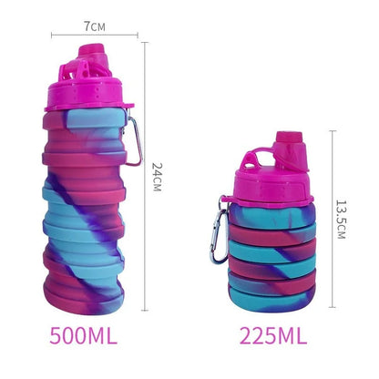Silicone Sports Retractable Water Bottle
