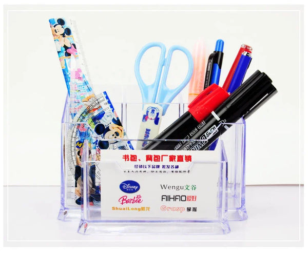 Multifunctional Transparent Acrylic Pen Holder