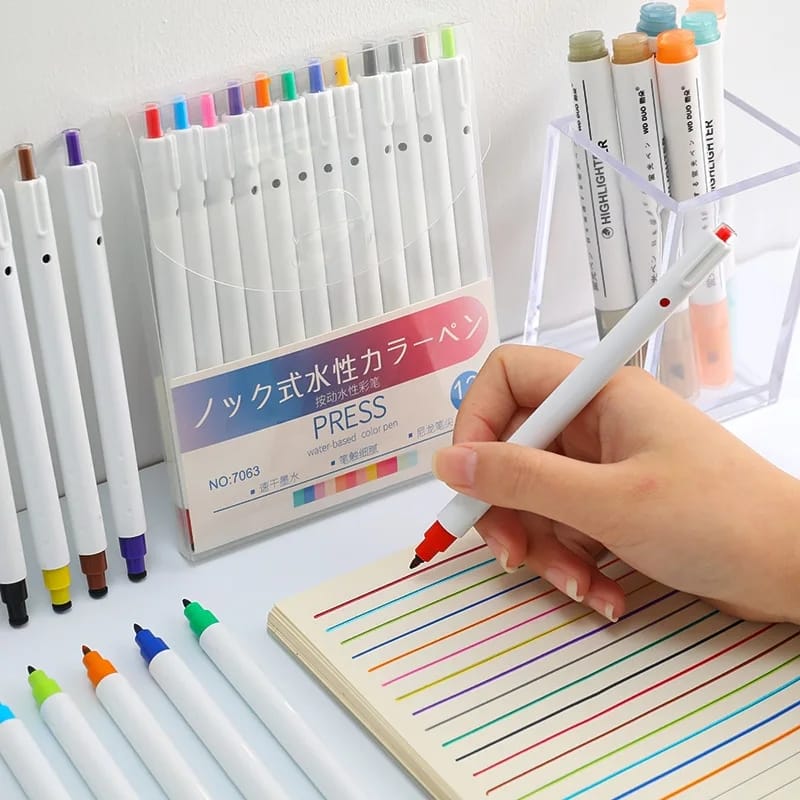 Japanese High Quality Watercolor Brush Pen - Set Of 12