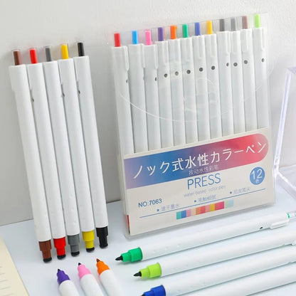 Japanese High Quality Watercolor Brush Pen - Set Of 12