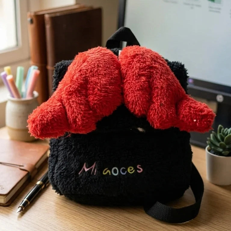 Fur Wings Cute Little Fairy Woolen Backpack