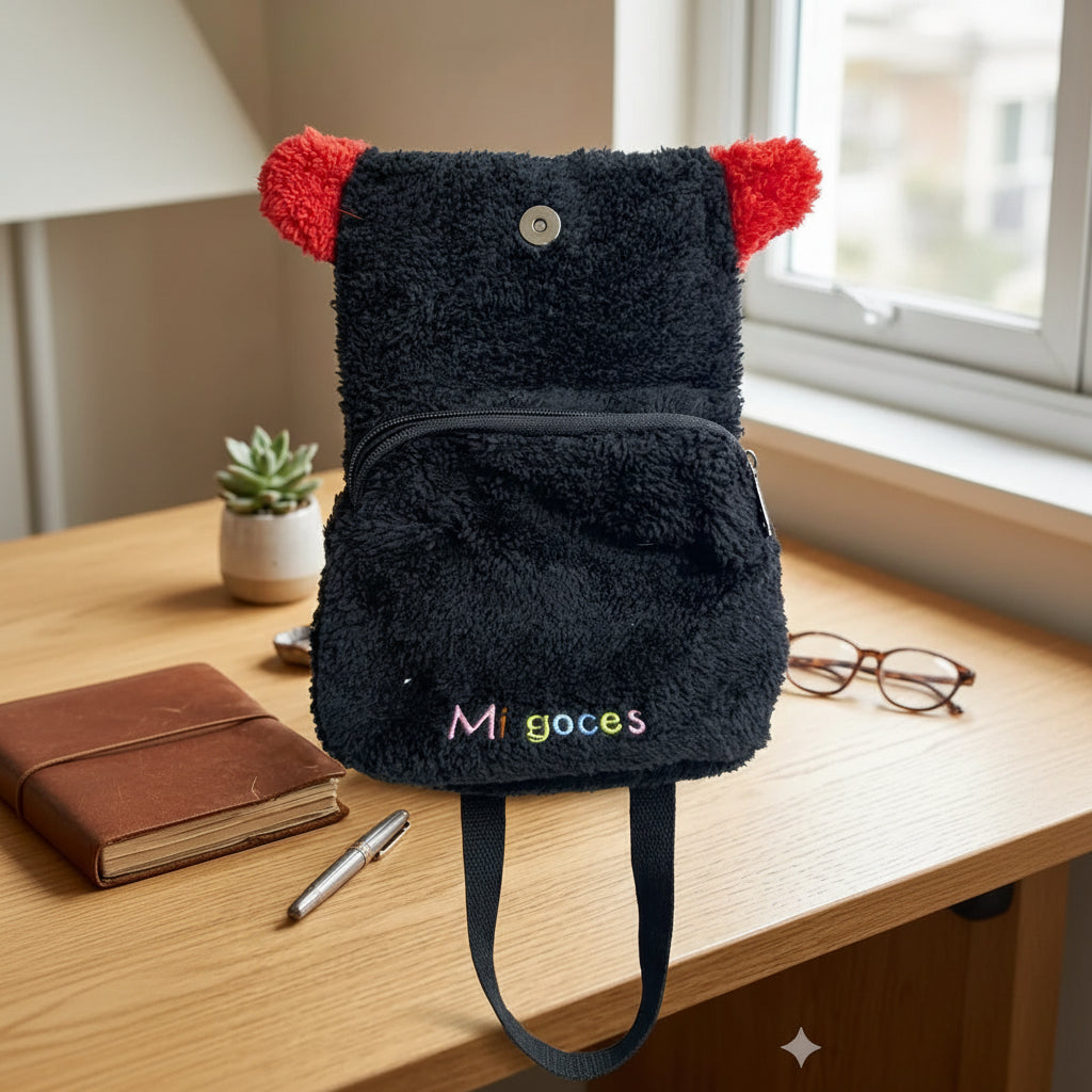 Fur Wings Cute Little Fairy Woolen Backpack