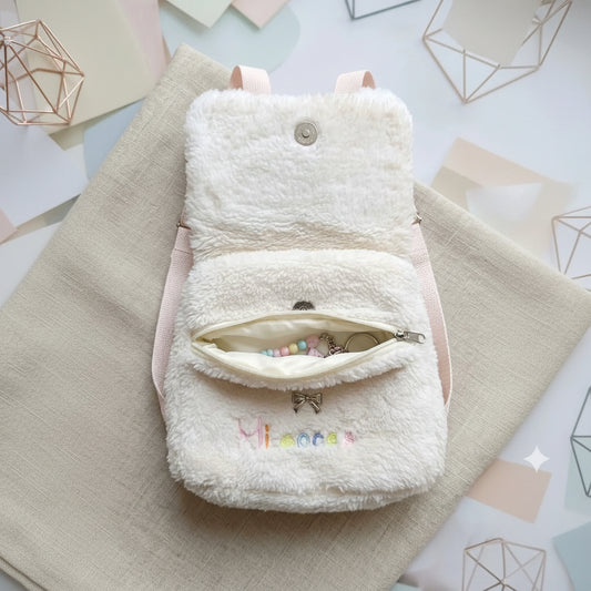 Fur Wings Cute Little Fairy Woolen Backpack