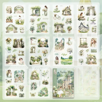 Soft Girl Vintage Sticker Notebook Set