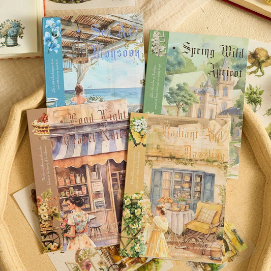 Soft Girl Vintage Sticker Notebook Set
