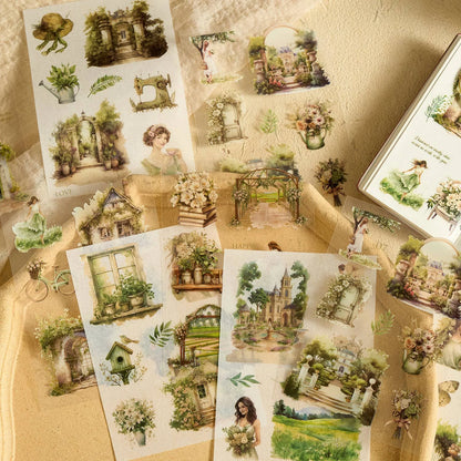 Soft Girl Vintage Sticker Notebook Set