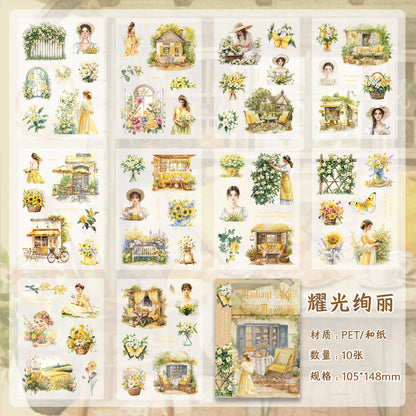 Soft Girl Vintage Sticker Notebook Set