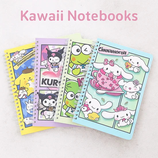 Soft Cover Sanrio Spiral Notebooks Set