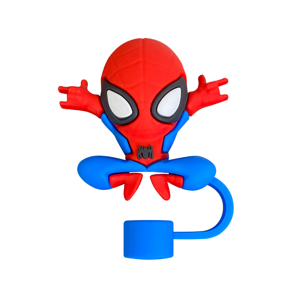 Spiderman Shaped Straw Tip Covers For Tumbler