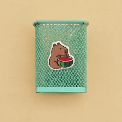 Square Metal Mesh Pen Holder