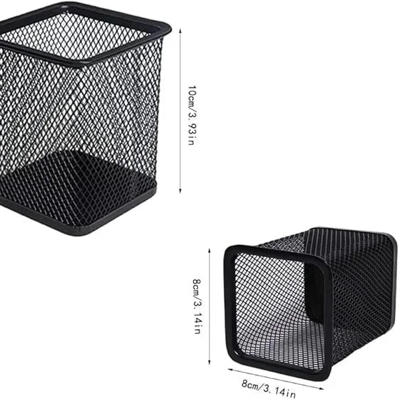 Square Metal Mesh Pen Holder