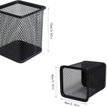 Square Metal Mesh Pen Holder