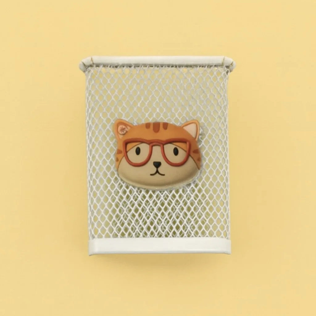 Square Metal Mesh Pen Holder
