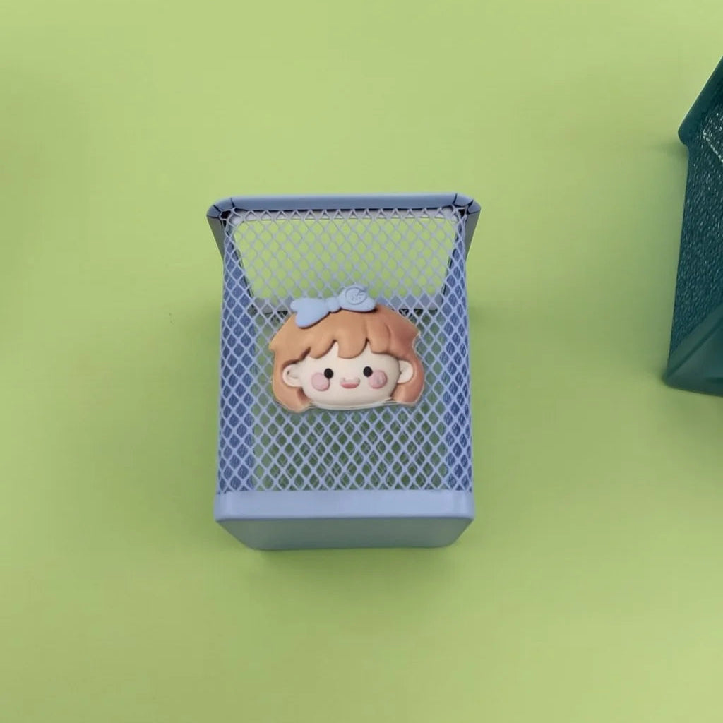 Square Metal Mesh Pen Holder