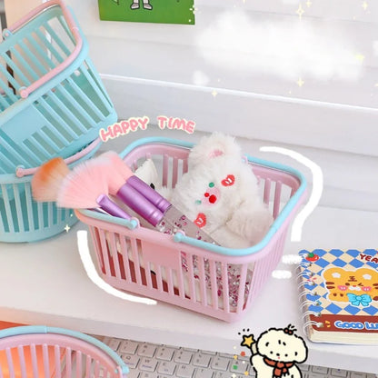 Stackable Cute Stationery Plastic Storage Basket