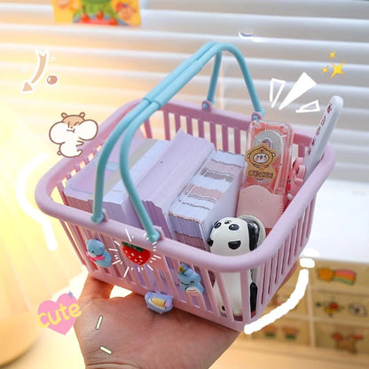 Stackable Cute Stationery Plastic Storage Basket