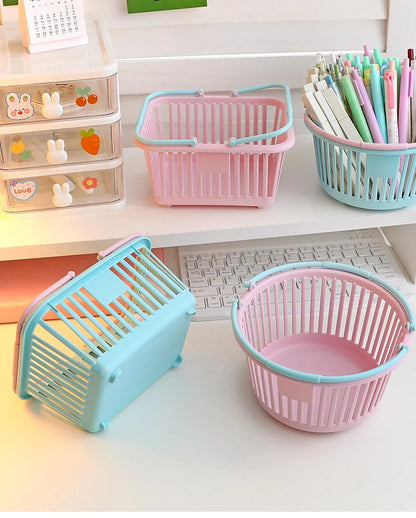 Stackable Cute Stationery Plastic Storage Basket