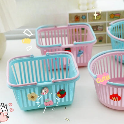 Stackable Cute Stationery Plastic Storage Basket