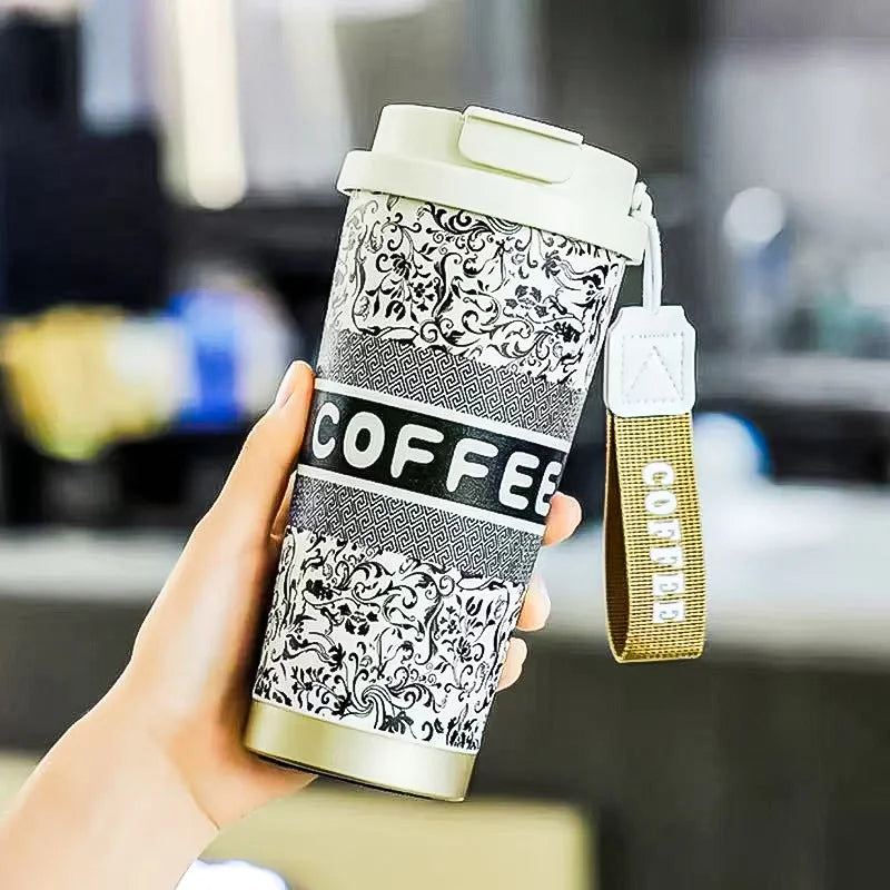 Colorful Flower Stainless Steel Thermal Mug