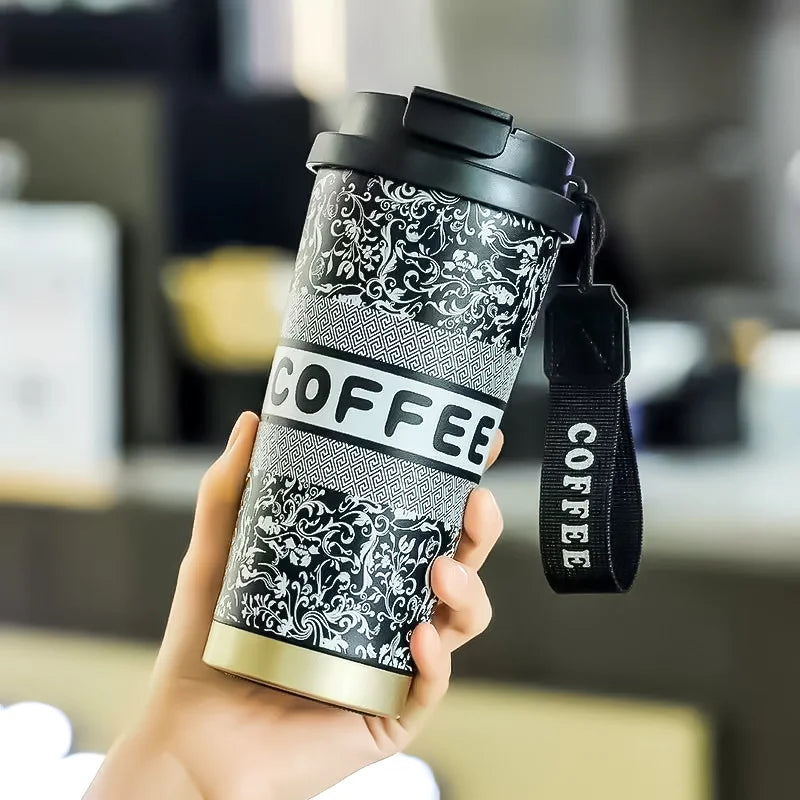 Colorful Flower Stainless Steel Thermal Mug