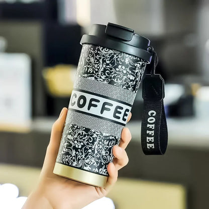 Colorful Flower Stainless Steel Thermal Mug