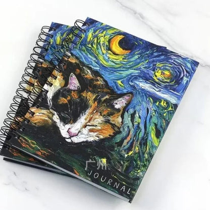Starry Night Pet Art Lined Notebooks