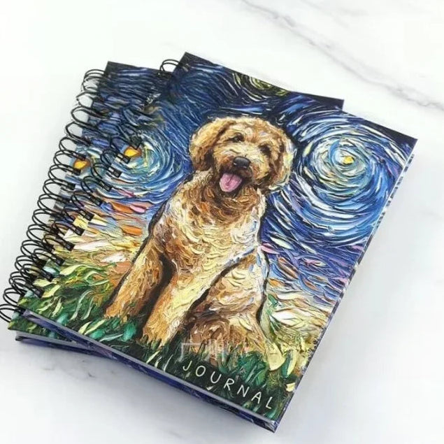Starry Night Pet Art Lined Notebooks
