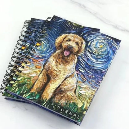 Starry Night Pet Art Lined Notebooks