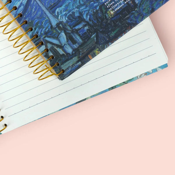 Vincent Van Gogh Starry Sky Coil Register Notebook