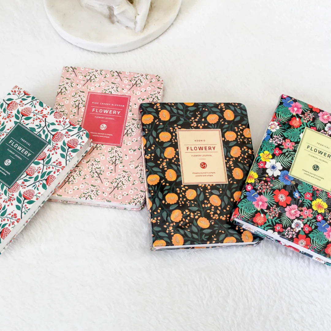 Flowery Floral Daily Journal and Planner