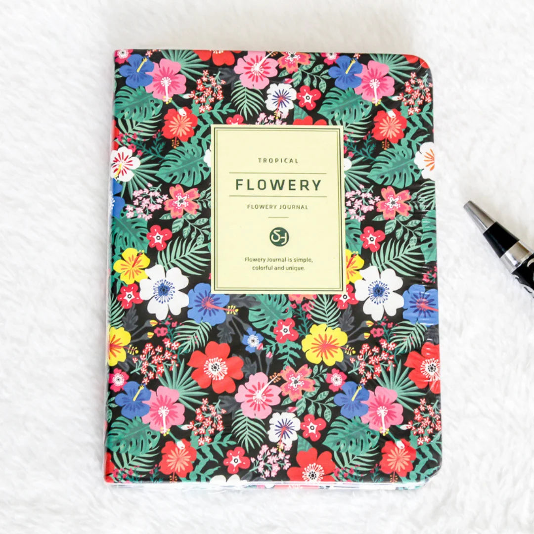 Flowery Floral Daily Journal and Planner