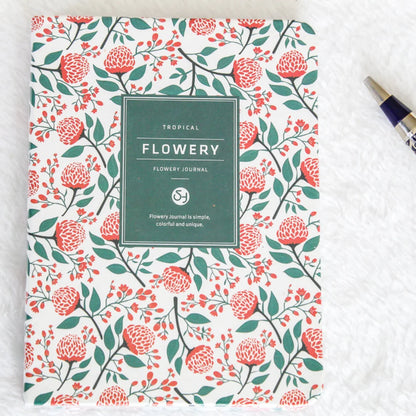 Flowery Floral Daily Journal and Planner