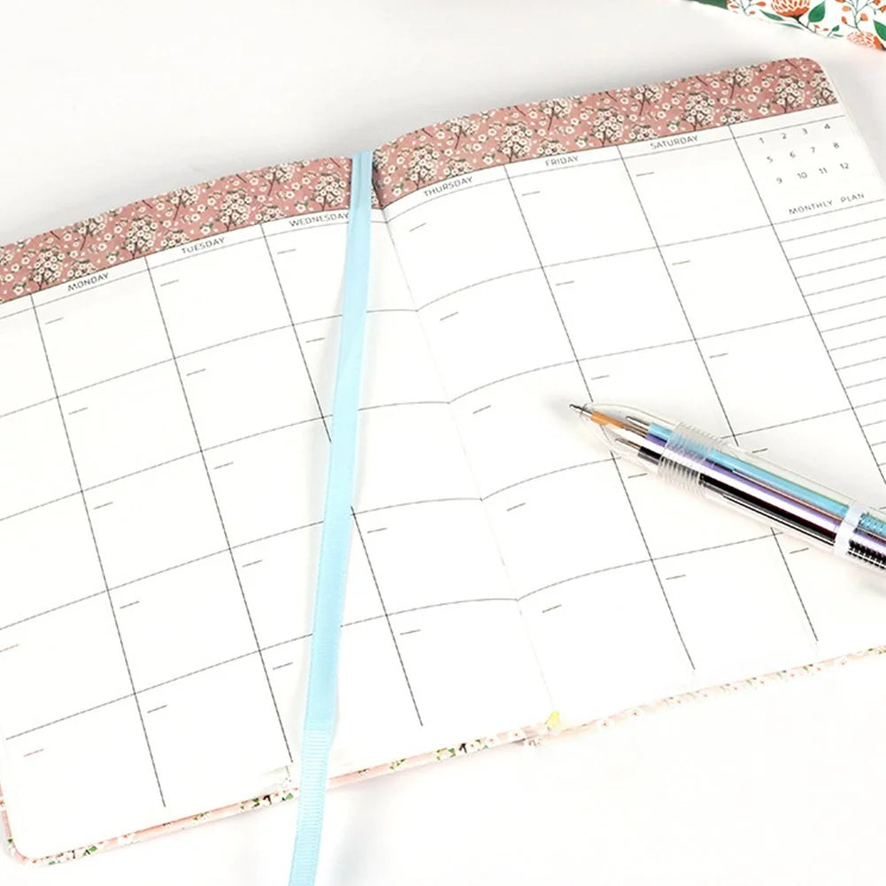 Flowery Floral Daily Journal and Planner