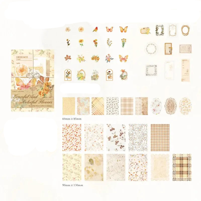 Sugar Poetry Materials Flower Post Office Series Sheets