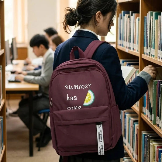 Summer Come Aesthetic School Backpack