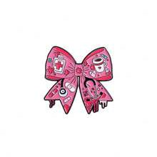 Pink Bow Stethoscope Medical Brooch Enamel Pin